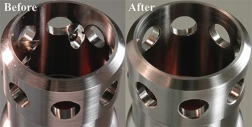 Çapak alma öncesi ve sonrası