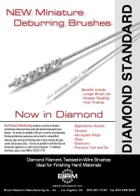 BRM Minyatür Elmas Çapak Alma Fırçaları